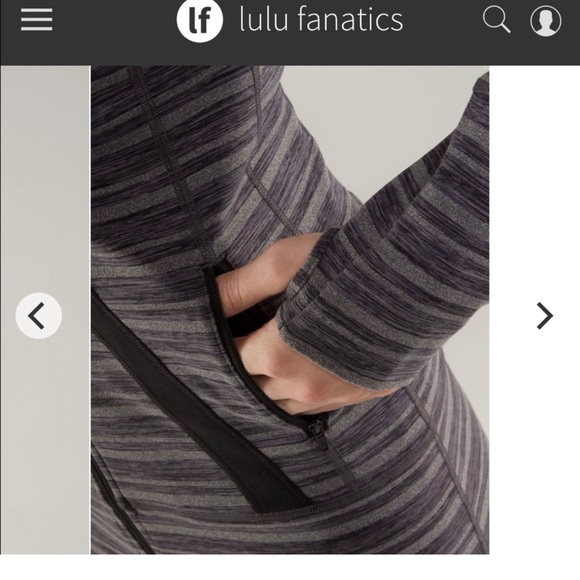 Lululemon Stride Jacket dark gray Stripes Galore - Picture 8 of 8